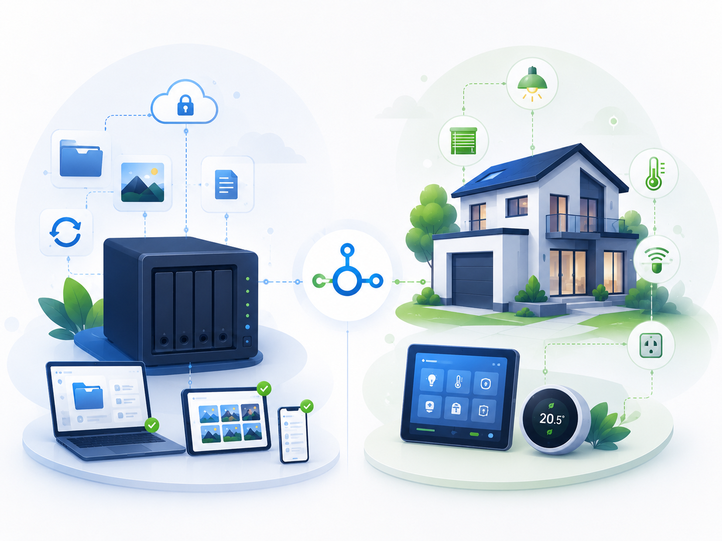 Illustration Sivolavi Conseil : NAS, maison connectée, sauvegarde et pilotage simplifié
